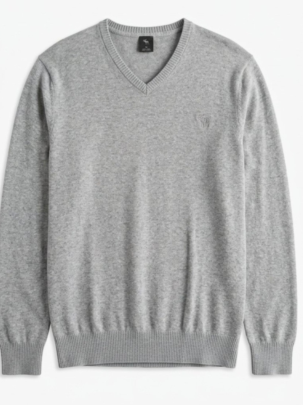 Timberland Men's Light Gray V-Neck Sweater